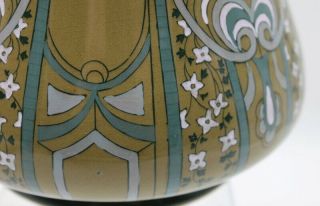 Buffalo Pottery Emerald Deldare Ware Large Vase 1911 Art Nouveau 4