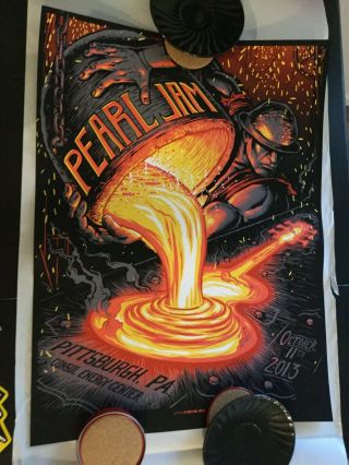Pearl Jam Concert Poster - Munk One - Pittsburgh 2013