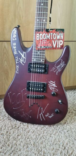 Beartooth Guitar Autographed By Entire Band,  Signed Electric Guitar