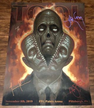 Tool Band Signed Tour Poster /650 Chet Zar Pittsburgh Nov 6 2019 11/6/19 Read