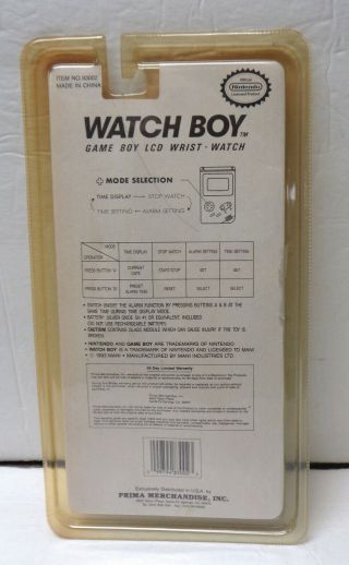 Vintage 1993 Nintendo Watch Boy Game Boy LCD Wrist - Watch 2