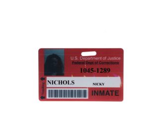 OITNB Nicky Nichols Natasha Lyonne Screen Prison Id & Radio Set 2