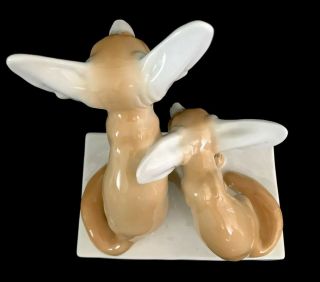 Antique Large meissen porcelain Group.  Art Nouveau Fennec Foxes 10