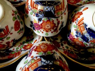 4 Set Antiques meissen porcelain Tischenmuster Quatrefoil Rare 9
