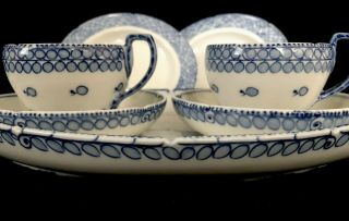 Rare Antiques meissen porcelain Art Nouveau Riemerschmid Set For 2 With Large 6