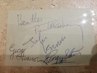 Complete Set of The Beatles Autographs from 10 April 1963 in 2