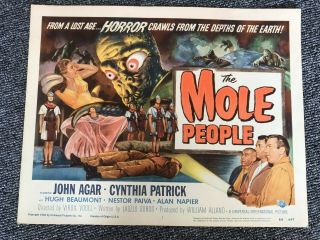 Set Of 8 Lobby Cards The Mole People 1956.  Monster Halloween 3