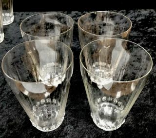 Very Rare Vintage Set Of 12 signed Rene Lalique Graines Large Drinking Glasses R 3
