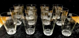 Very Rare Vintage Set Of 12 signed Rene Lalique Graines Large Drinking Glasses R 6
