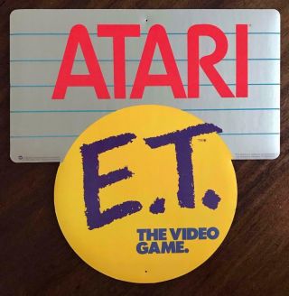 ATARI E.  T.  1982 Extra Terrestrial Video Store Mobile Hanging Promo Video Game NM 2