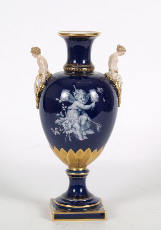 Fine Antique Meissen Porcelain Vase Circa 1880