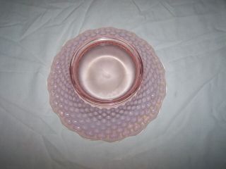 Fenton Rose Magnolia Pink Opalescent Hobnail Punch Bowl Set with 12 Cups & Ladle 9