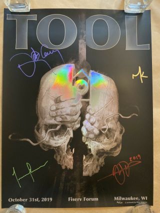 Tool Poster Foil signed autographed Milwaukee Halloween 2