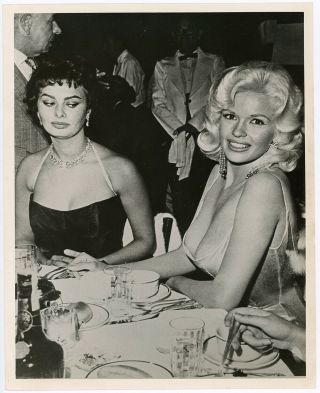 Sophia Loren & Jayne Mansfield Iconic Sexy 1957 Romanoff 