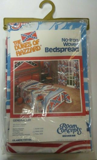 Vintage 1982 Dukes Of Hazzard Bedspread Bedding Nos Comforter Twin Size Rare
