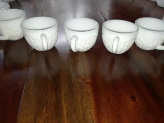 Rare Imperial Milk Glass Punch Bowl Set with 24 cups Mid Century 4