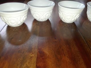 Rare Imperial Milk Glass Punch Bowl Set with 24 cups Mid Century 9