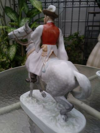 Vintage Herend Porcelain 5593 Horse with Csikos Man LARGE 11