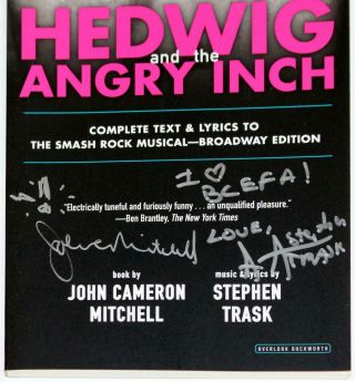 HEDWIG AND THE ANGRY INCH John Cameron Mitchell & Trask Signed Script RARE 2
