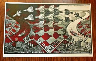 Pearl Jam 2018 Seattle Safeco Field 8/8,  10/18 Tour Poster Emek Blood Red Variant