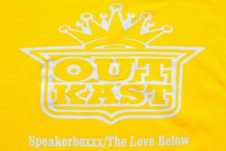 RARE Outkast Double Album Promo T - Shirt,  XL,  Speakerboxxx The Love Below Hip Hop 2