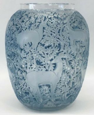c1932 R Lalique Biches Deer Vase 2