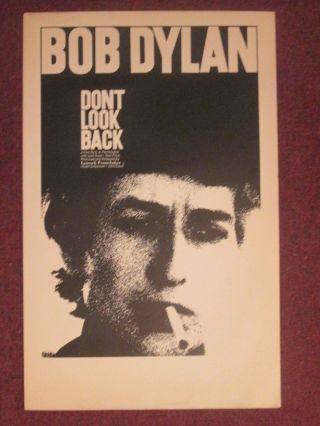 Don`t Look Back - Rare 1967 Movie Poster - Bob Dylan