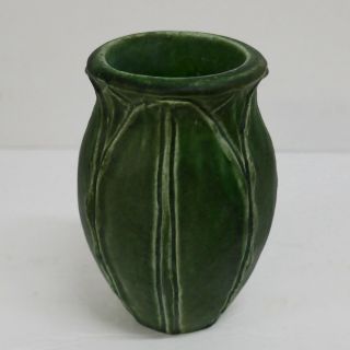 Matte Green Arts & Crafts Vase By Atlantic