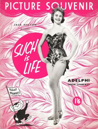 Shirley Bassey " Such Is Life " Al Read / Odette Crystal 1955 London Program