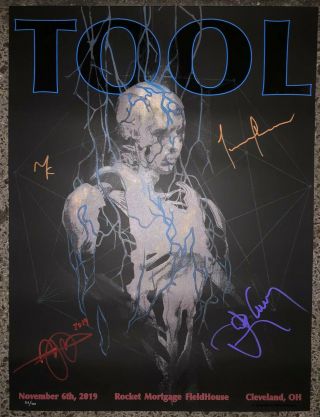 Tool Band Signed By All Poster 165 Eliza Ivanova Cleveland Nov 6,  2019