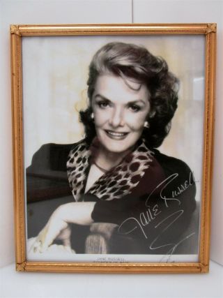 Autographed Photo Jane Russell & Presentation - Framed Judy Garland Photo & Check 2