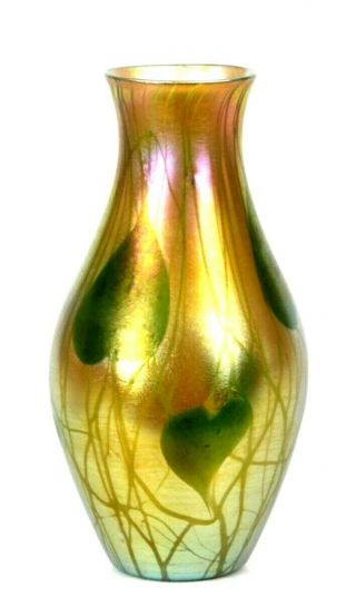 Tiffany Studios Lct Favrile Leaf & Vine Pattern Vase