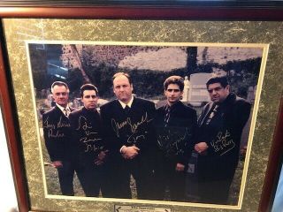 Sopranos Autographed Cemetery Framed Picture