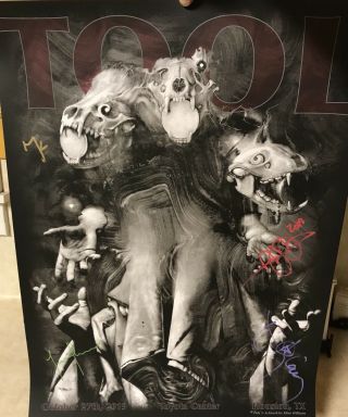 Signed Tool Poster From Houston Toyota Center