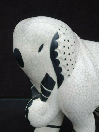 RARE LONGWY PRIMAVERA ATELIER FRENCH ART DECO BLACK & WHITE ELEPHANT 1920 - 1936 2