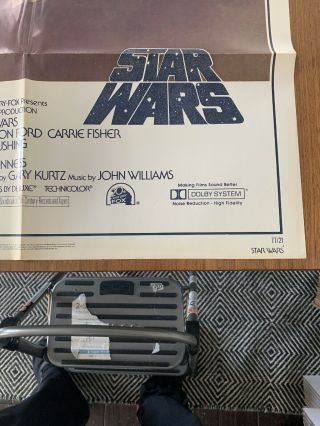 Star Wars 27X41 US One Sheet Movie Poster 1977 3