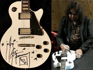 Rare Ace Frehley Signed Electric Guitar W/rocket Sketch 1 Of 1 Kiss Exact Proof