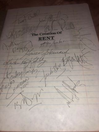 Adam Pascal (cast Signed)  Idina Menzel / Anthony Rapp 1996 Program (book)