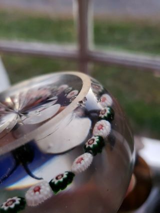 Antique Baccarat garlanded butterfly glass paperweight 10