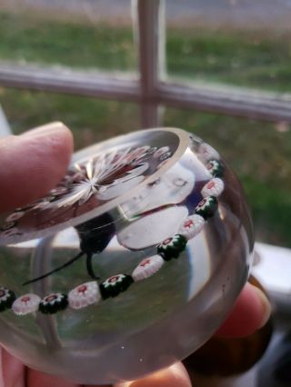 Antique Baccarat garlanded butterfly glass paperweight 9
