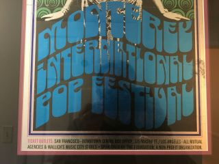 Monterey Pop - 1967 Foil concert poster - small version - 10