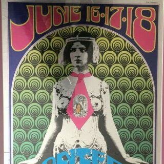 Monterey Pop - 1967 Foil Concert Poster - Small Version -