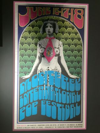 Monterey Pop - 1967 Foil concert poster - small version - 6
