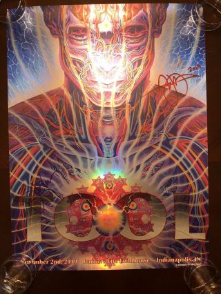 Tool Signed Poster/print - Indianapolis 11/02/19 - Limited Edition - Alex Grey