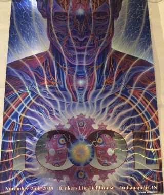 Tool Band Concert Poster Bankers Life Fieldhouse Indianapolis Indiana Alex Grey