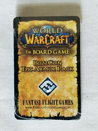 WORLD OF WARCRAFT The Board Game BlizzCon 2007 Promo Epic Armor Pack RARE 2