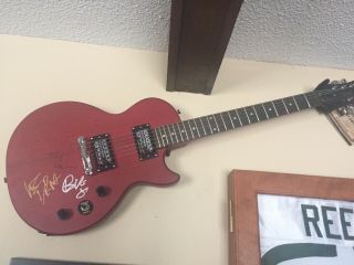 Green Day Signed Epiphone Guitar Beckett Psa Jsa Radio Giveaway Blink