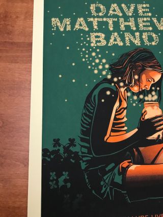 Dave Matthews Band Poster Bristow 7/27/2013 show poster Signed & ’d 6