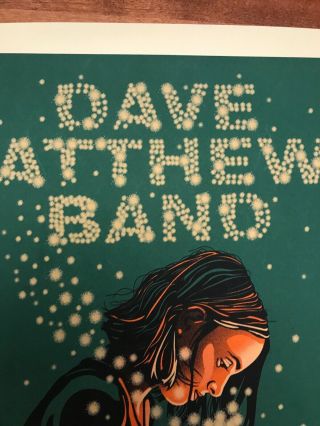 Dave Matthews Band Poster Bristow 7/27/2013 show poster Signed & ’d 9