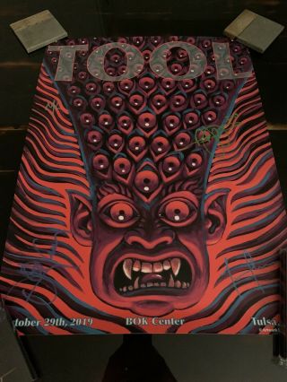 Signed Tool Concert Poster - Tulsa,  Ok 10/29/2019 - Rare Alex Grey Print